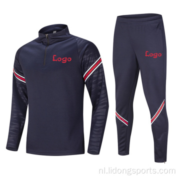 Nieuwe sportkleding lange mouw tracksuit voetbaljack -pak